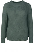 Green Chunky Ribbed Jumper