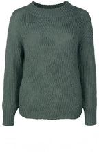 Green Chunky Ribbed Jumper