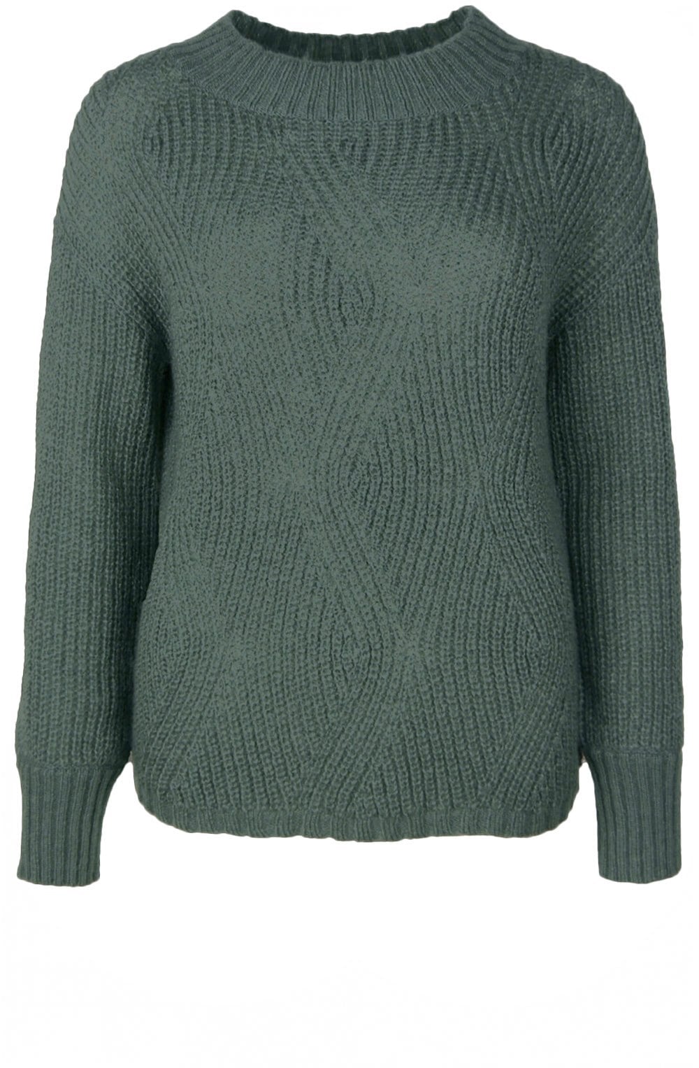 Green Chunky Ribbed Jumper