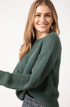 Green Chunky Ribbed Jumper