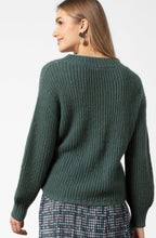 Green Chunky Ribbed Jumper