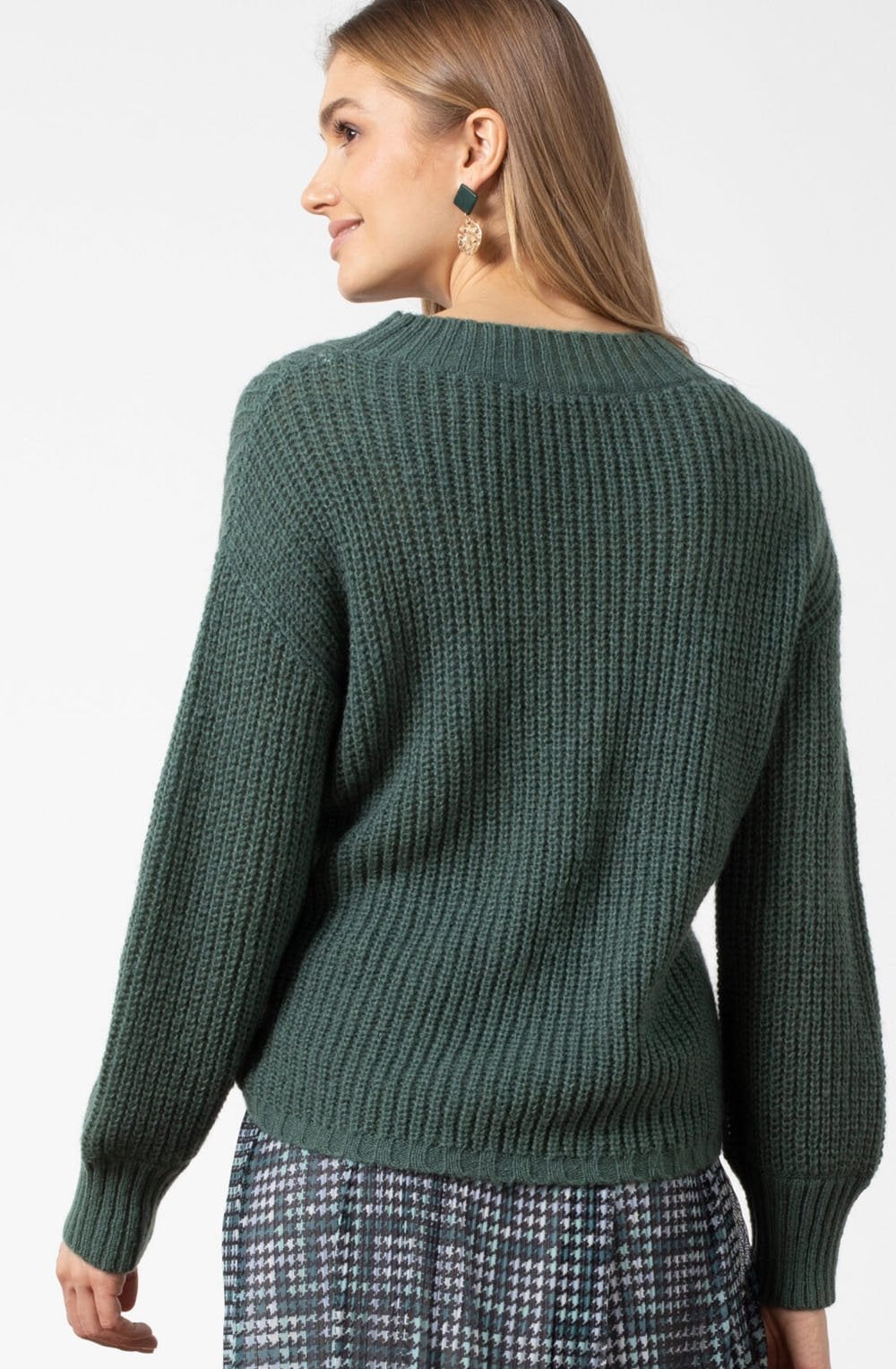 Green Chunky Ribbed Jumper