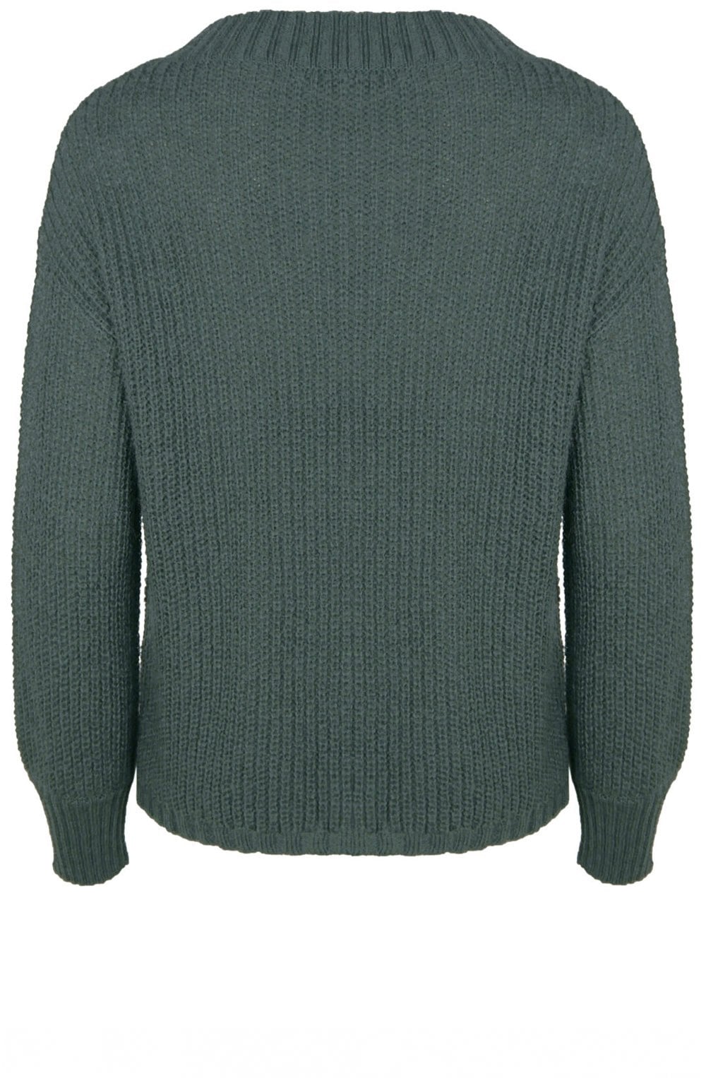 Green Chunky Ribbed Jumper