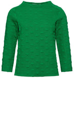 Green Embossed Spot Print Top