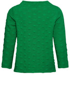 Green Embossed Spot Print Top