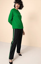 Green Embossed Spot Print Top
