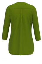 Green Key Hole Neck Blouse