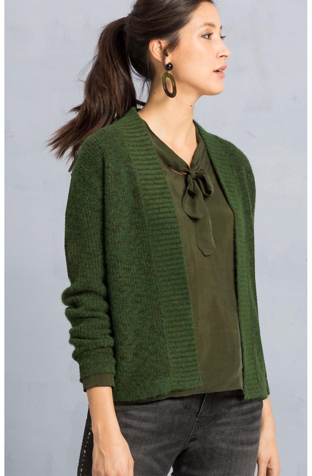 Green Knit Cardigan