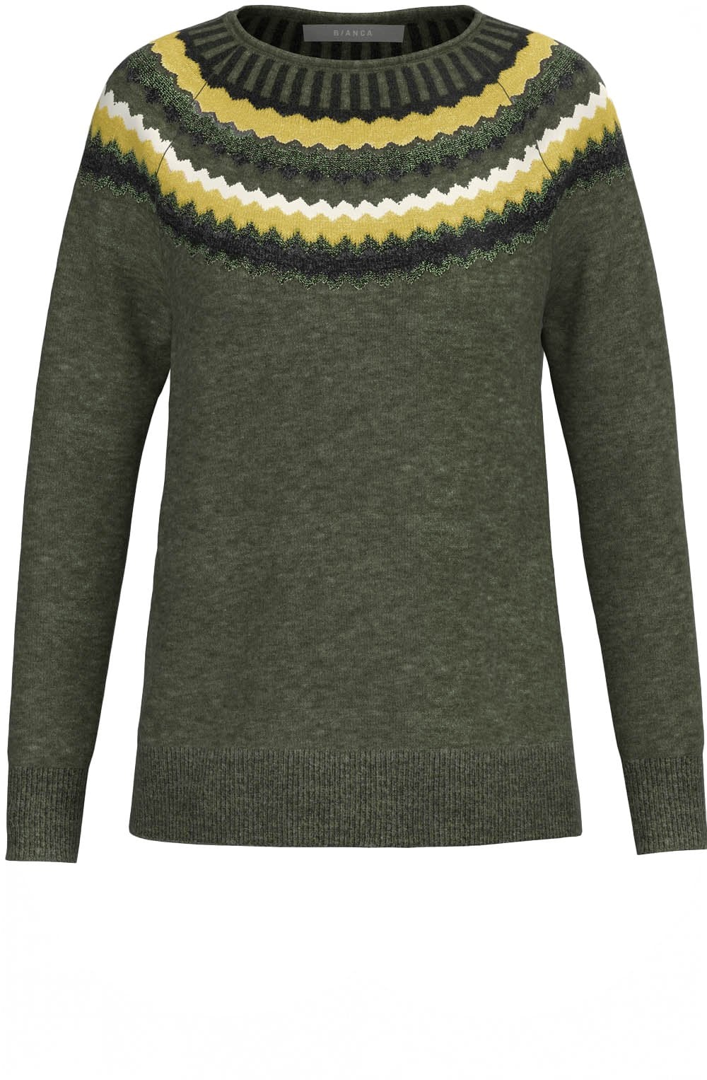 Green Mix Fairisle Pattern Jumper