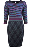 Green & Purple Patterned Dress