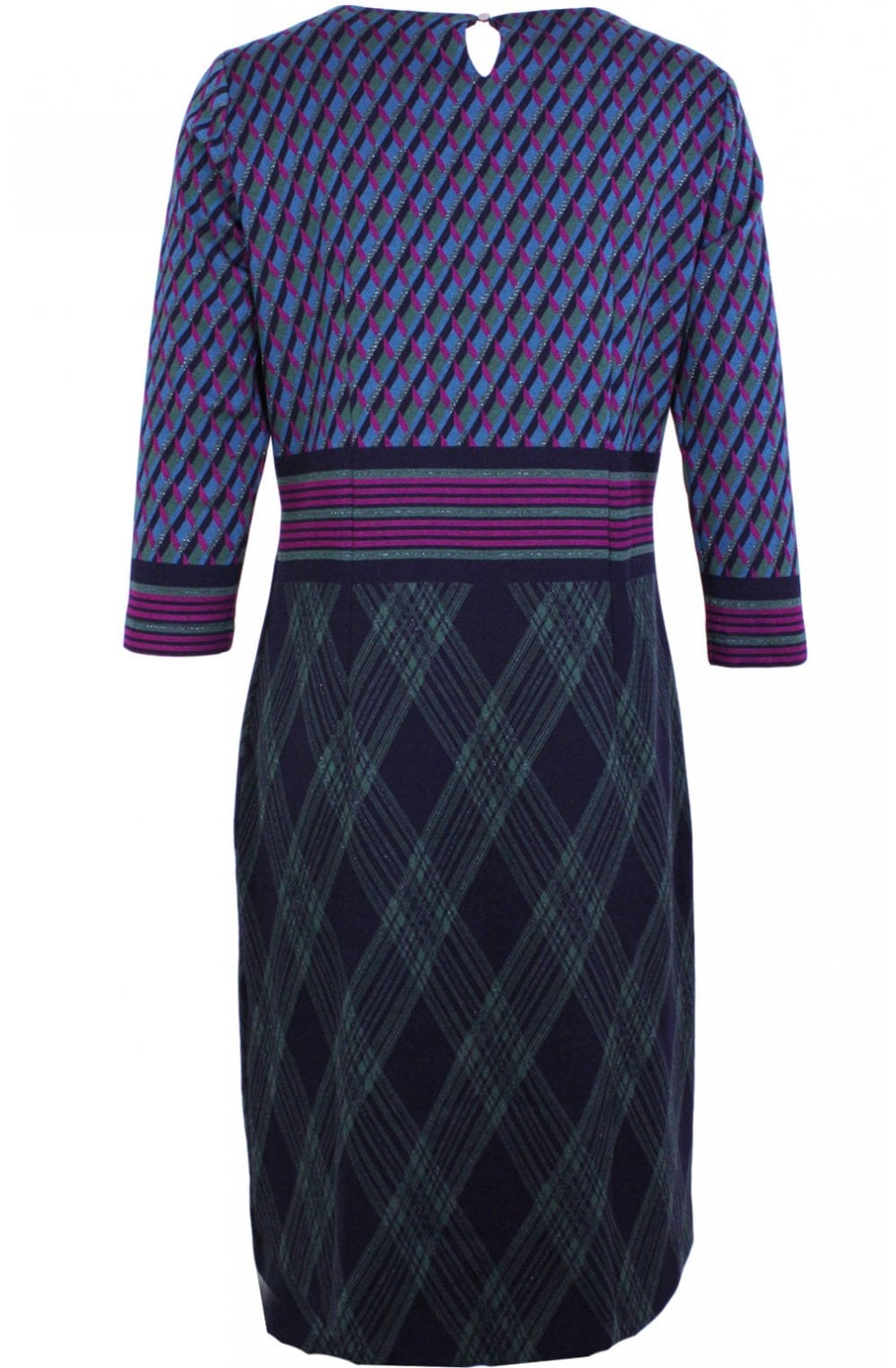 Green & Purple Patterned Dress