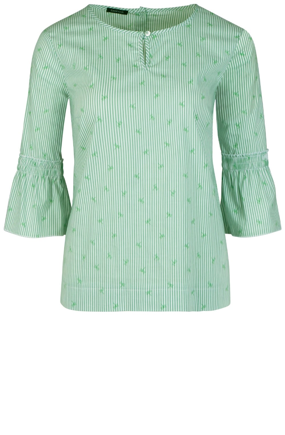 Green Striped Blouse