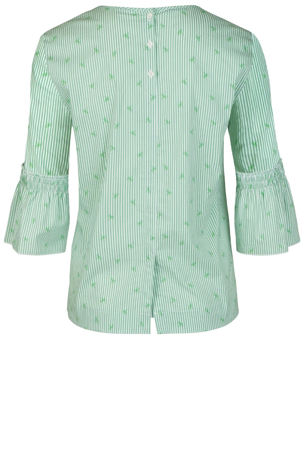 Green Striped Blouse