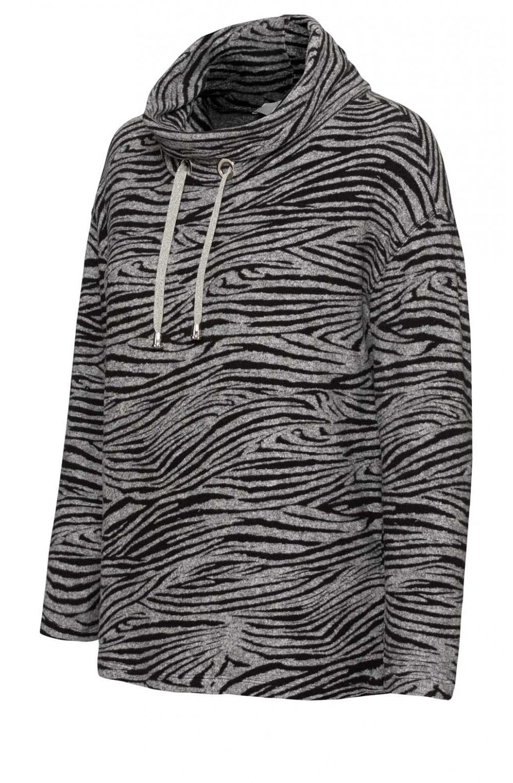 Grey & Black Patterned Jumper