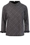 Grey & Black Print Top