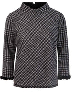 Grey & Black Print Top