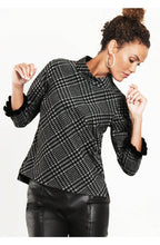 Grey & Black Print Top