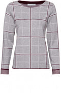 Grey Check Print Jumper