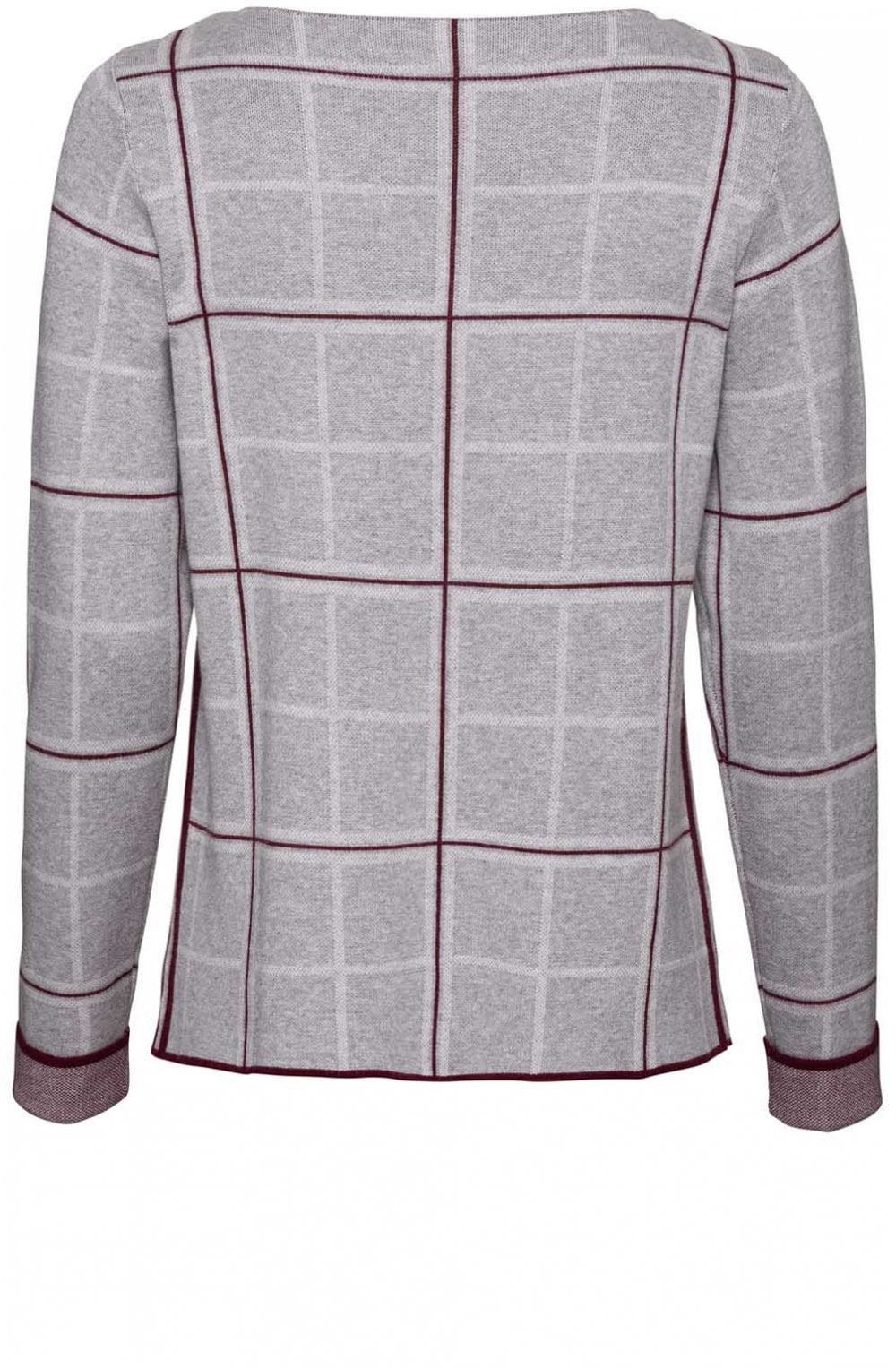 Grey Check Print Jumper