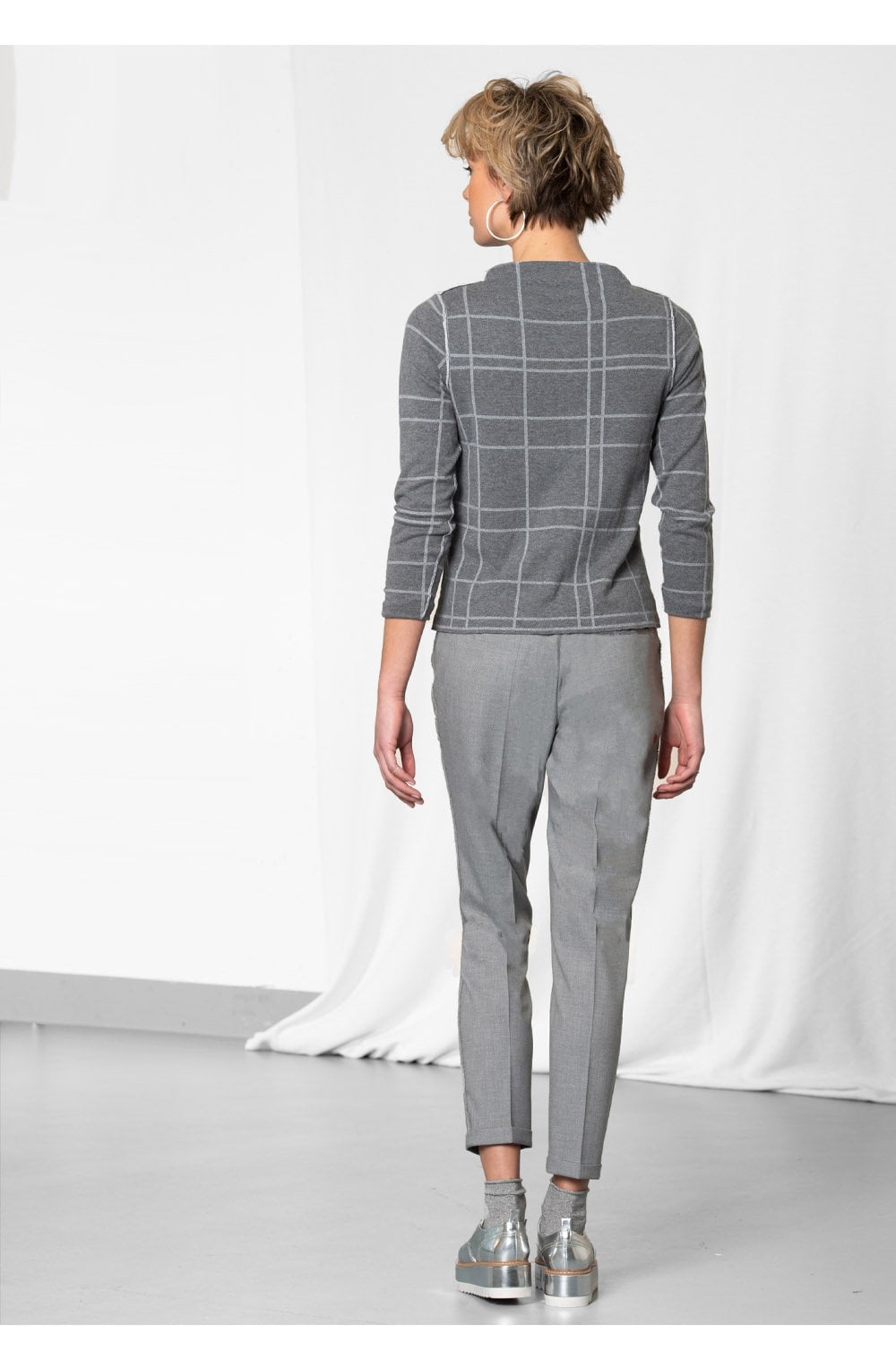 Grey Check Sweater