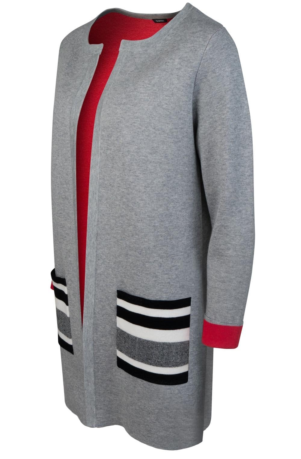 Grey Contrasting Cardigan