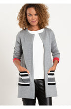 Grey Contrasting Cardigan
