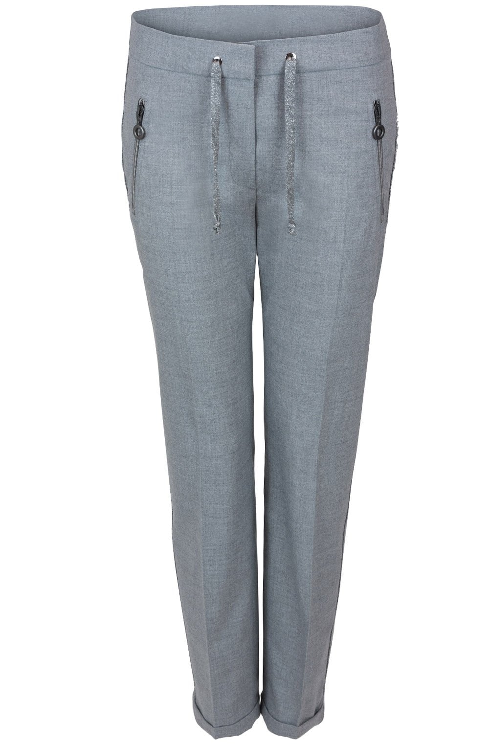 Grey Fitted Trousers