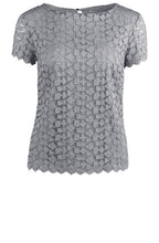 Grey Lace Top