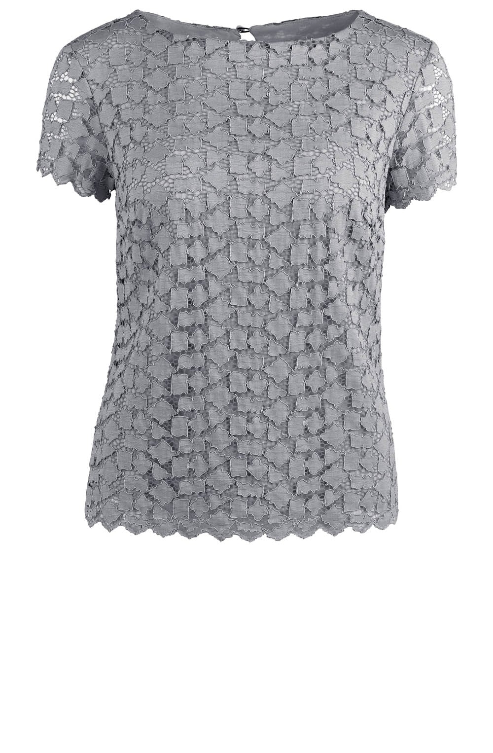 Grey Lace Top