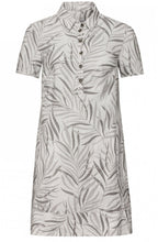 Grey Leaf Print Dress