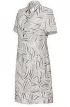 Grey Leaf Print Dress