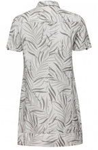 Grey Leaf Print Dress