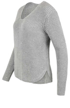 Grey Sequin Detailed Sweater
