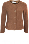 Jenna Chocolate Brown Teddy Jacket
