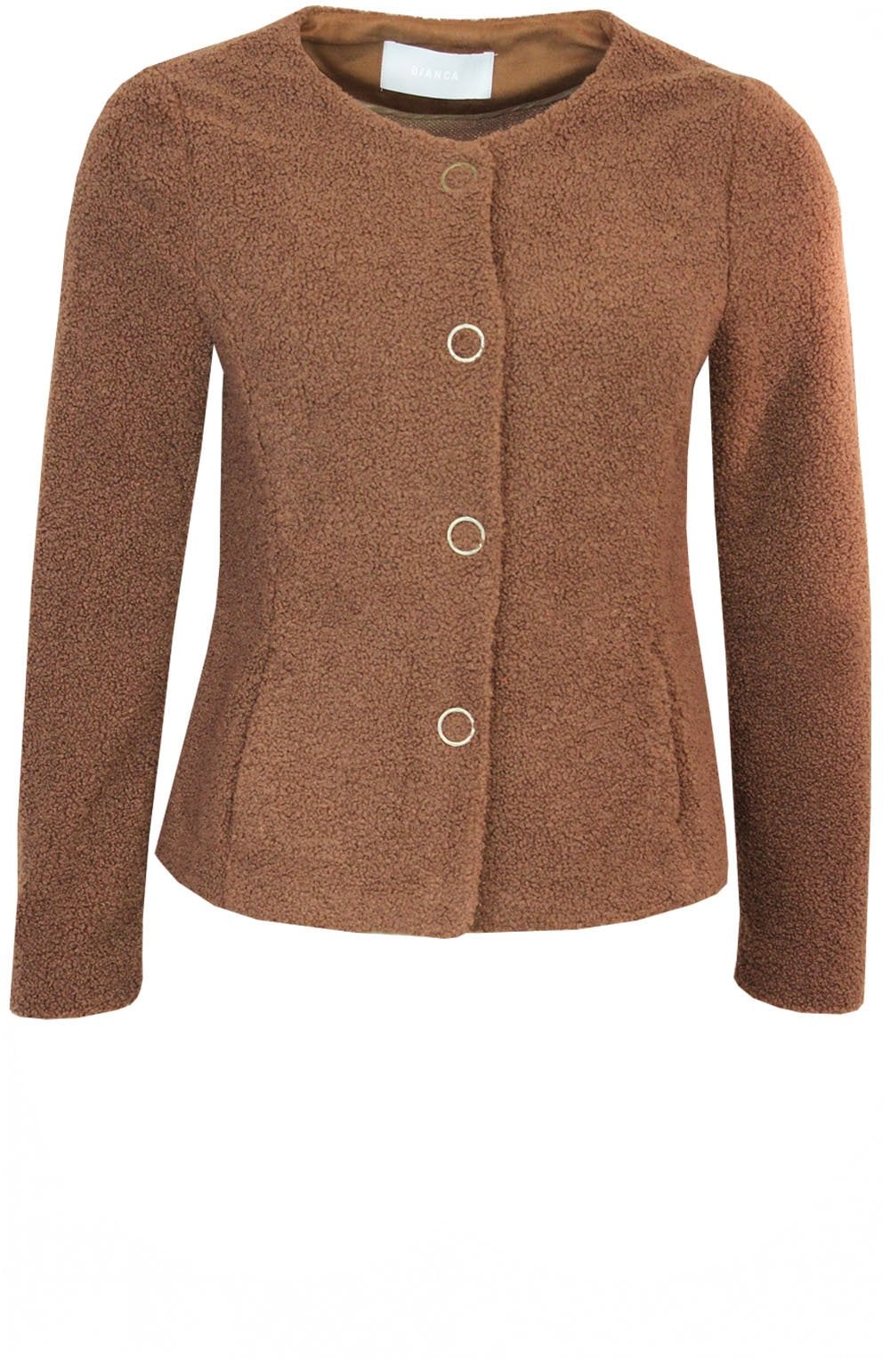 Jenna Chocolate Brown Teddy Jacket