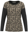Julie Abstract Print Long Sleeve Top