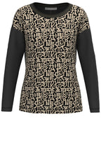 Julie Abstract Print Long Sleeve Top