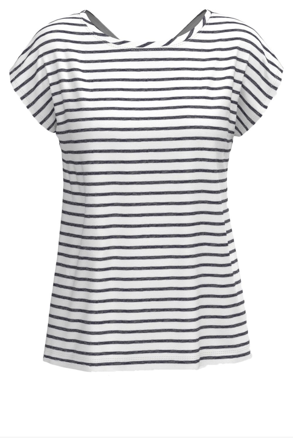 Julie Green Striped Casual T Shirt