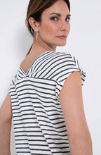 Julie Green Striped Casual T Shirt