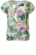 Julie Leaf and Floral Print Top