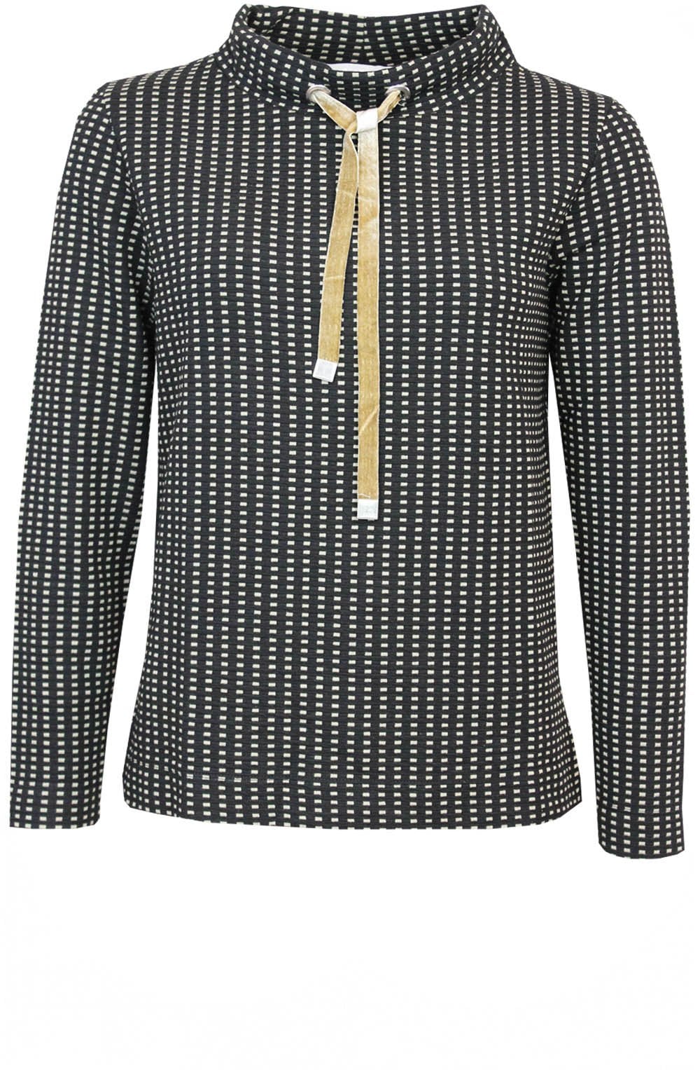 Karilia Fine Ribbed Check Design Top