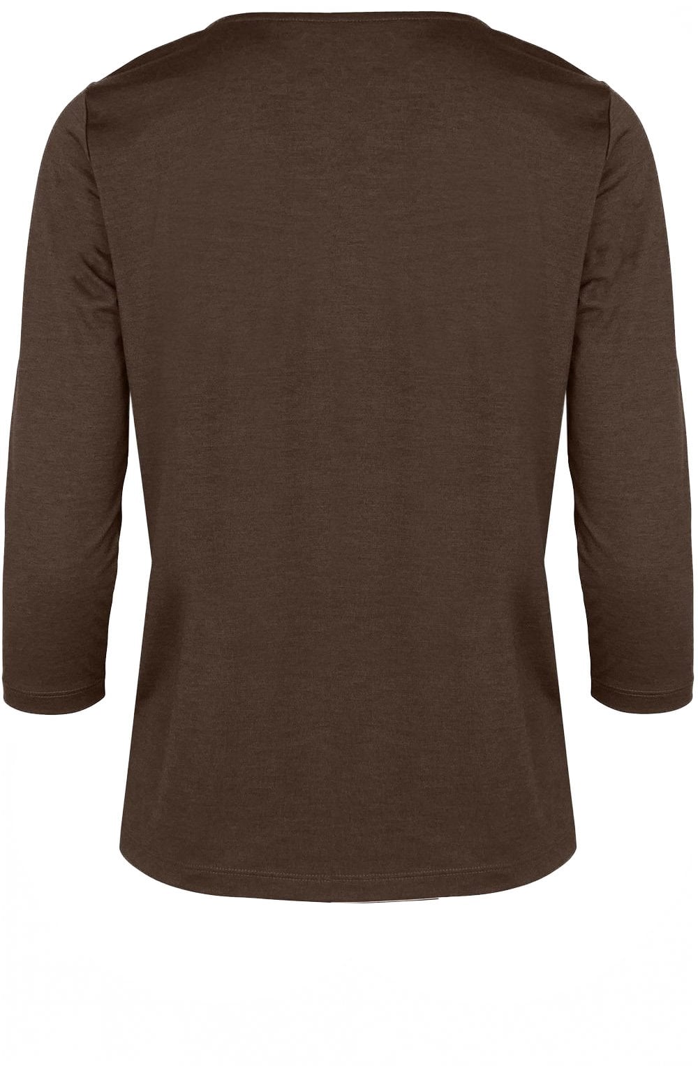 Khaki Green Lace Neckline Top