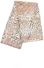 Lamba Leopard Print and Paisley Scarf