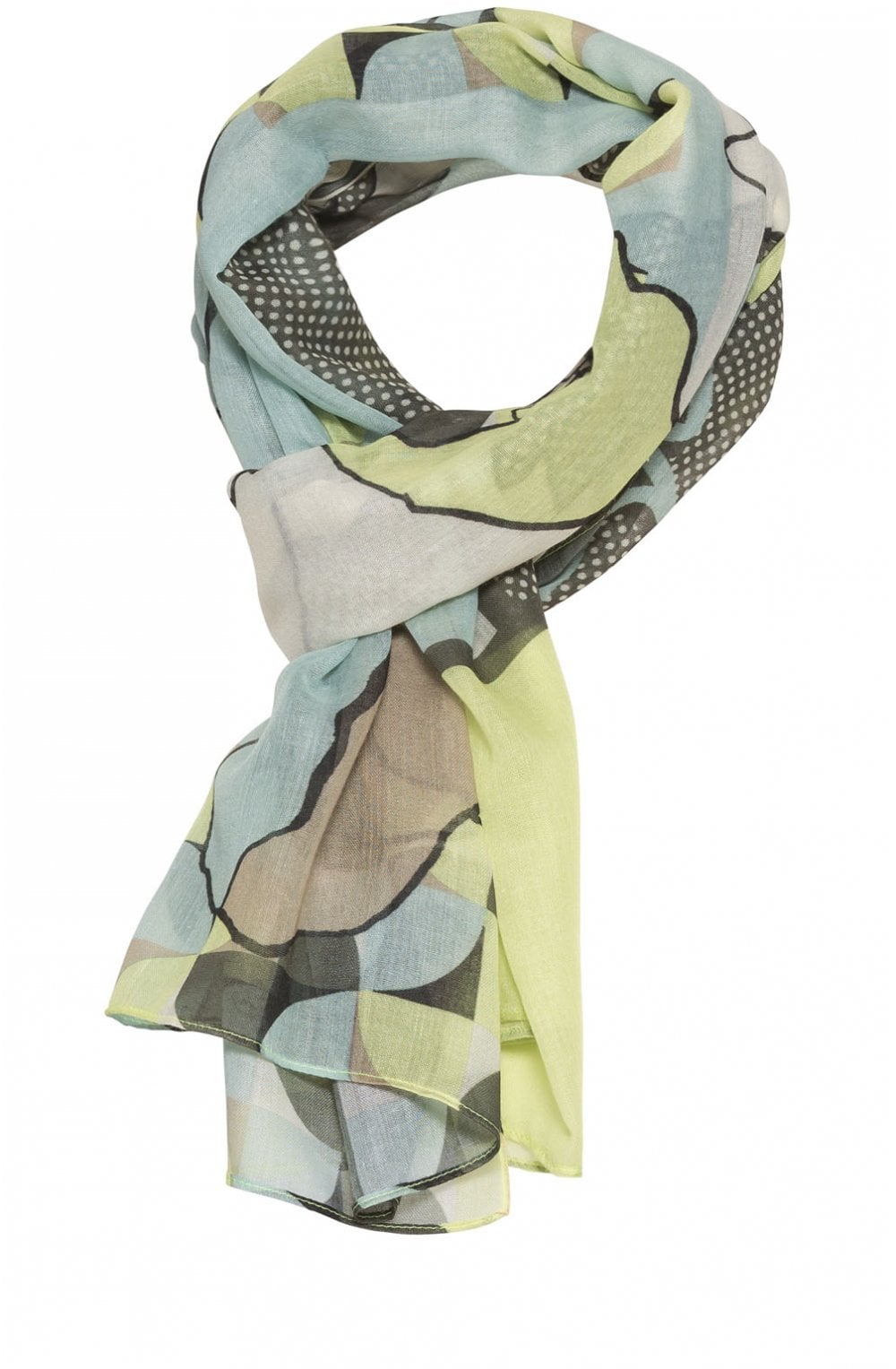 Lime Bold Print Scarf