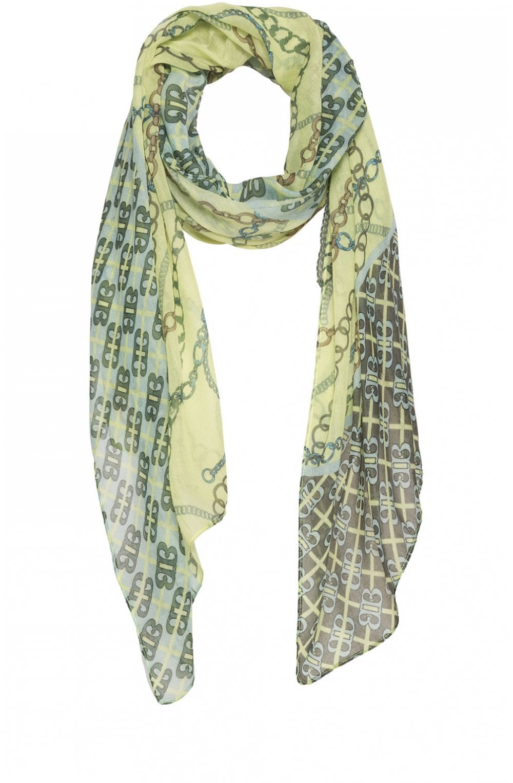 Lime Chain Print Scarf
