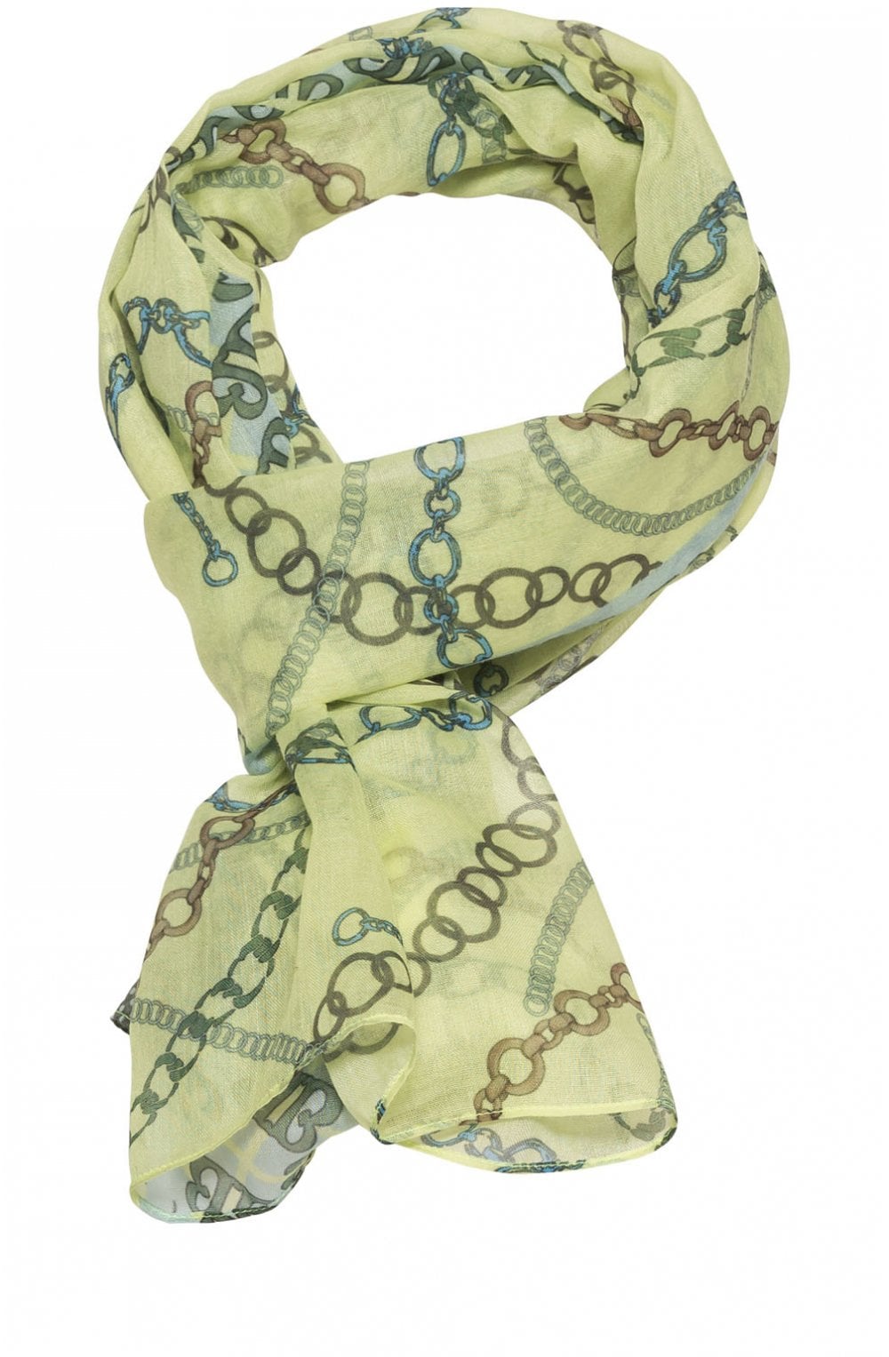 Lime Chain Print Scarf