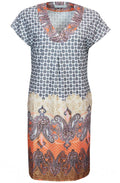 Marill Paisley Coral Shift Dress