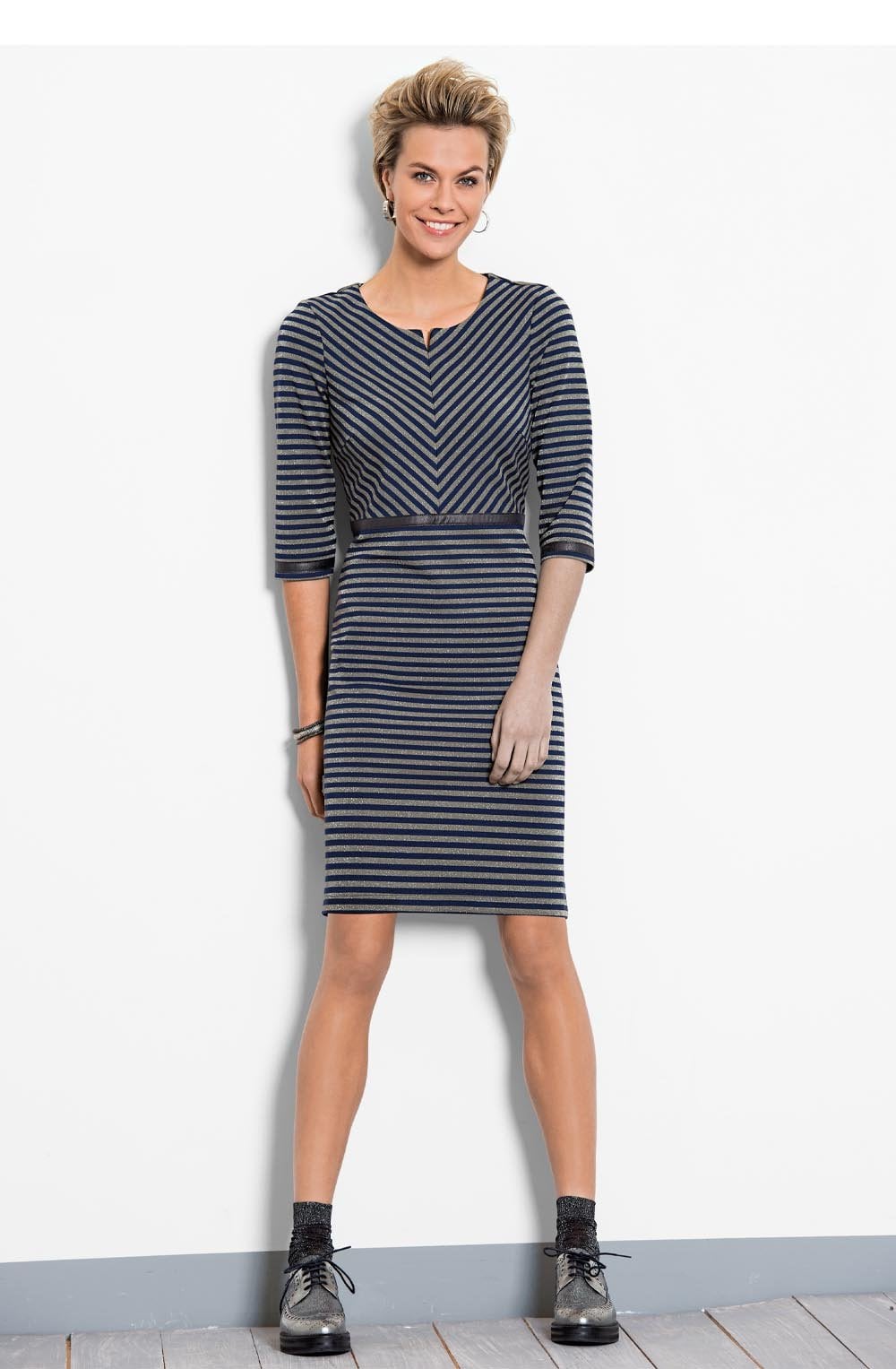 Metallic Stiped Dress