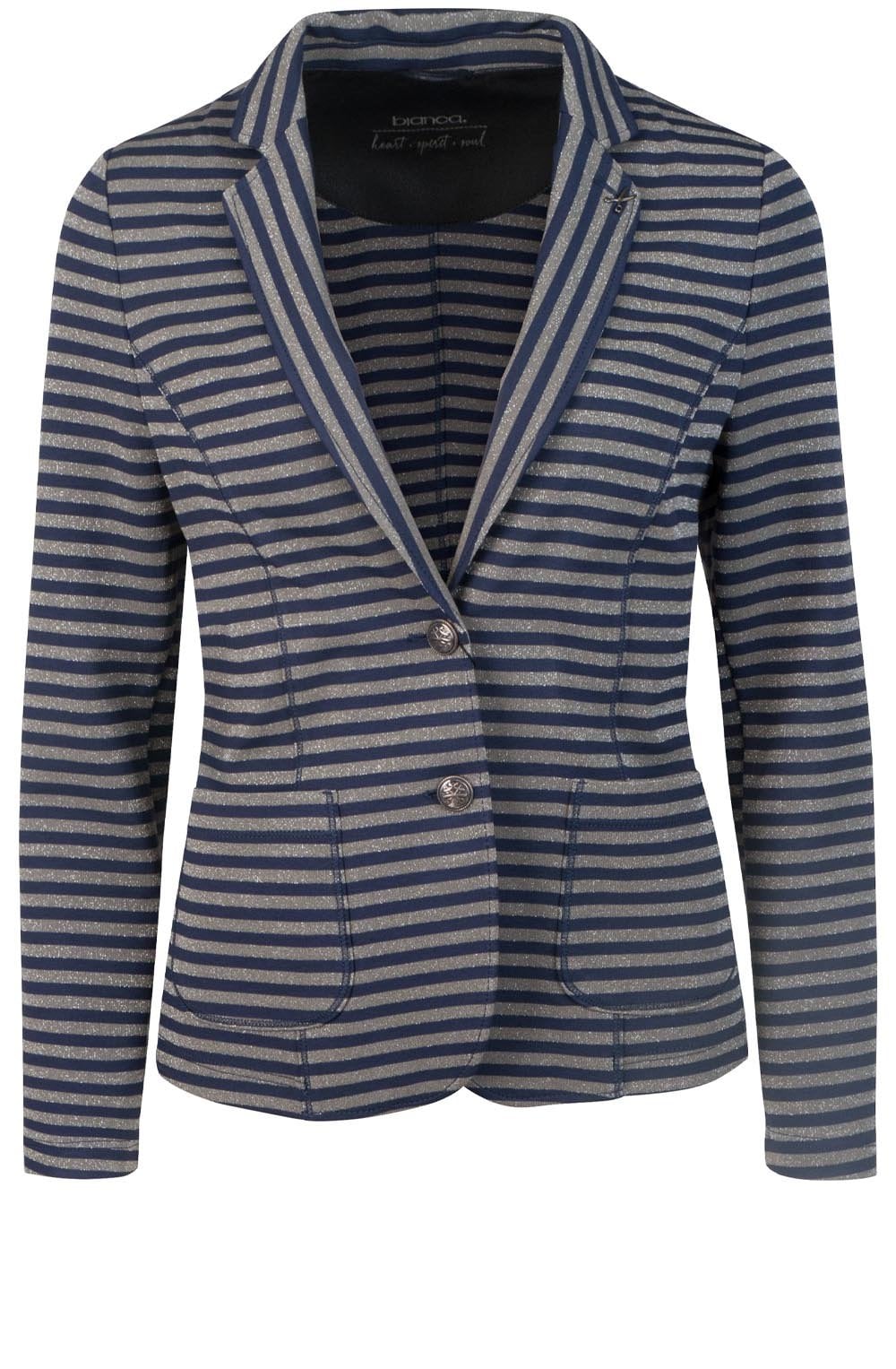 Metallic Striped Fitted Jacket