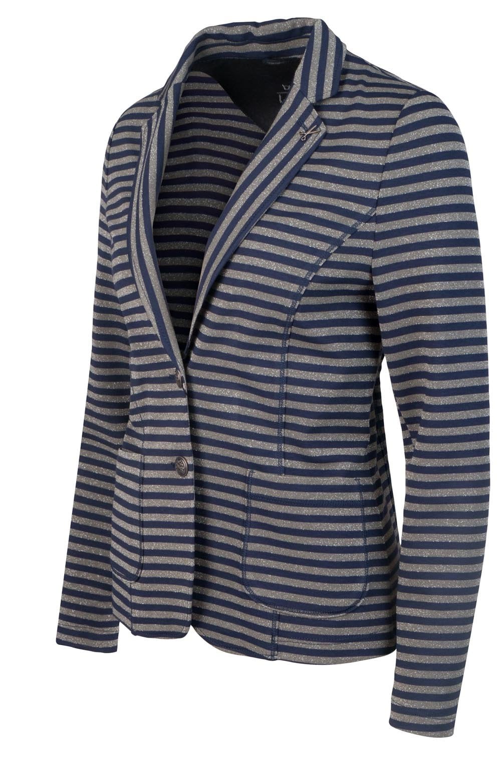 Metallic Striped Fitted Jacket